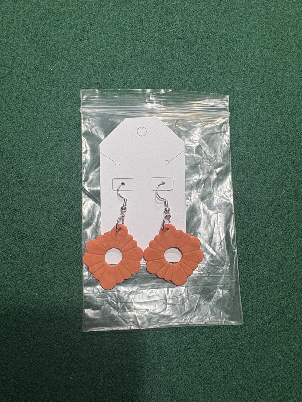 Handcrafted south west brown Flower Hoop Dangle Earrings